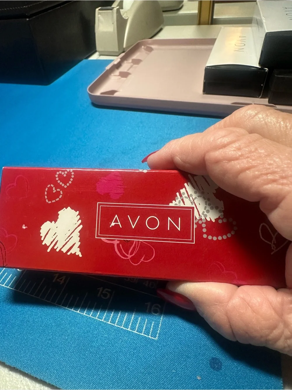 Avon Red Heart Watch with Red Strap
